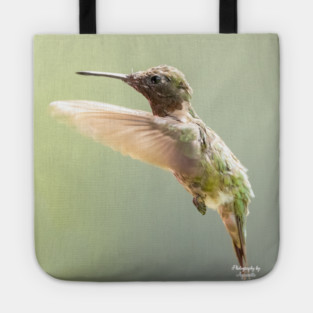 Ruby-throated Hummingbird in flight Tote