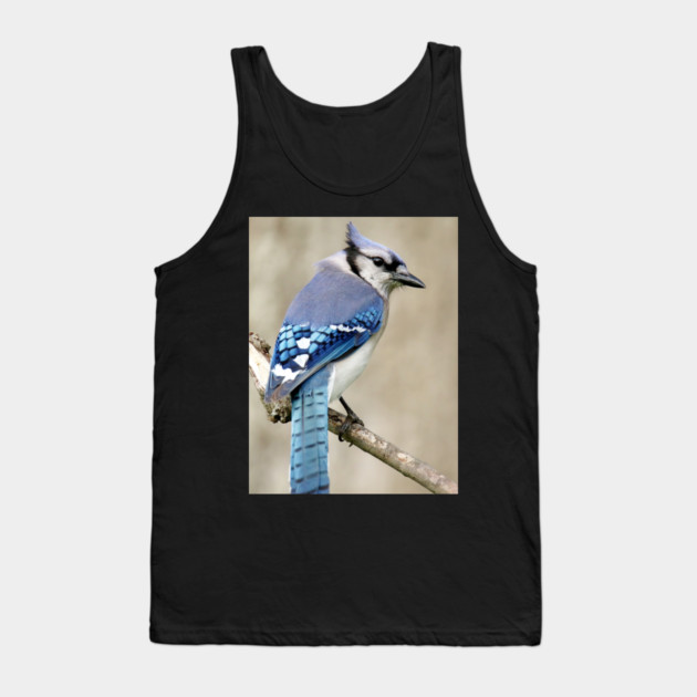 Portrait of a Blue Jay Tank Top by BirdsnStuff