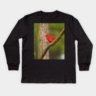Summer Tanager Kids Long Sleeve T-Shirt