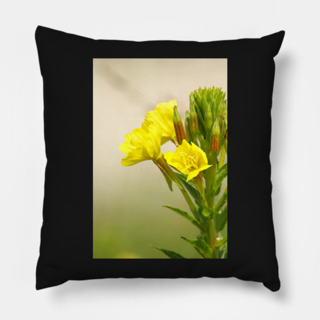 Yellow Wildflowers Pillow by BirdsnStuff