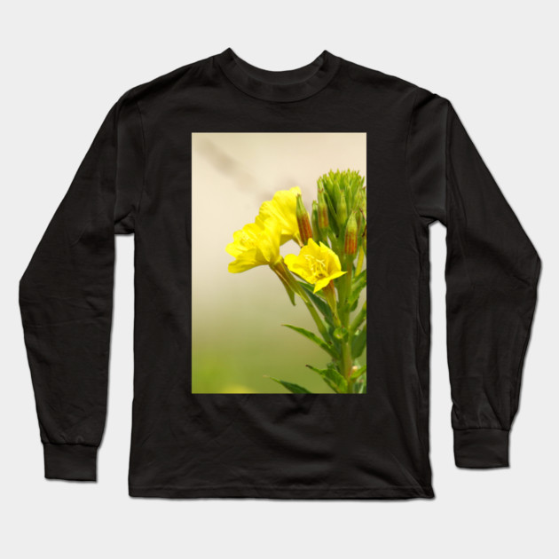 Yellow Wildflowers Long Sleeve T-Shirt by BirdsnStuff
