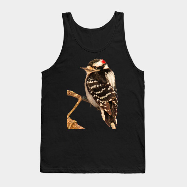 Downy Woodpecker with no background Tank Top by BirdsnStuff