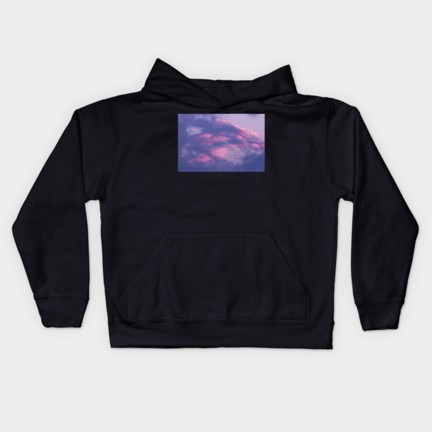 Purple and Pink Sky Kids Hoodie by BirdsnStuff