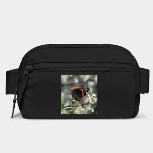 Orange and Black Butterfly with white spots Bag