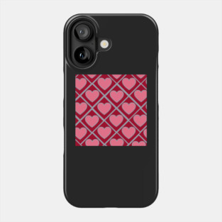 Red and Pink Hearts Phone Case