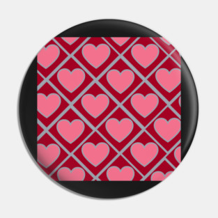 Red and Pink Hearts Pin