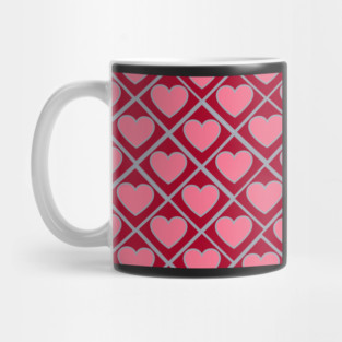 Red and Pink Hearts Mug