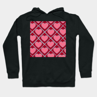 Red and Pink Hearts Hoodie