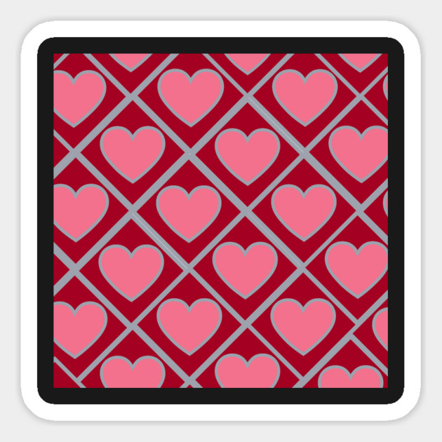 Red and Pink Hearts Magnet by BirdsnStuff