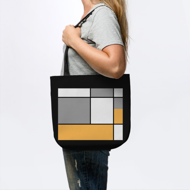 Squares and Rectangles  Gold , Grey, and White by BirdsnStuff