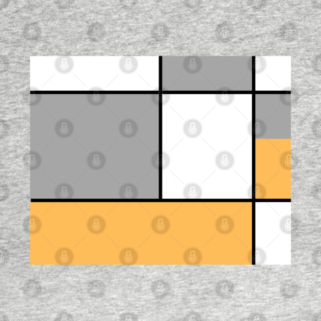 Squares and Rectangles  Gold , Grey, and White by BirdsnStuff