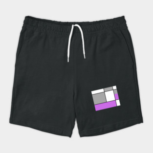 Squares and Rectangles  Purple , Grey, and White Shorts