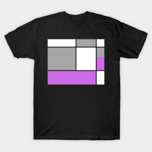 Squares and Rectangles  Purple , Grey, and White T-Shirt