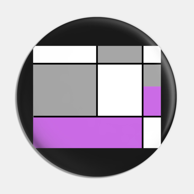 Squares and Rectangles  Purple , Grey, and White Pin by BirdsnStuff