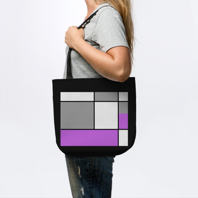 Squares and Rectangles  Purple , Grey, and White by BirdsnStuff
