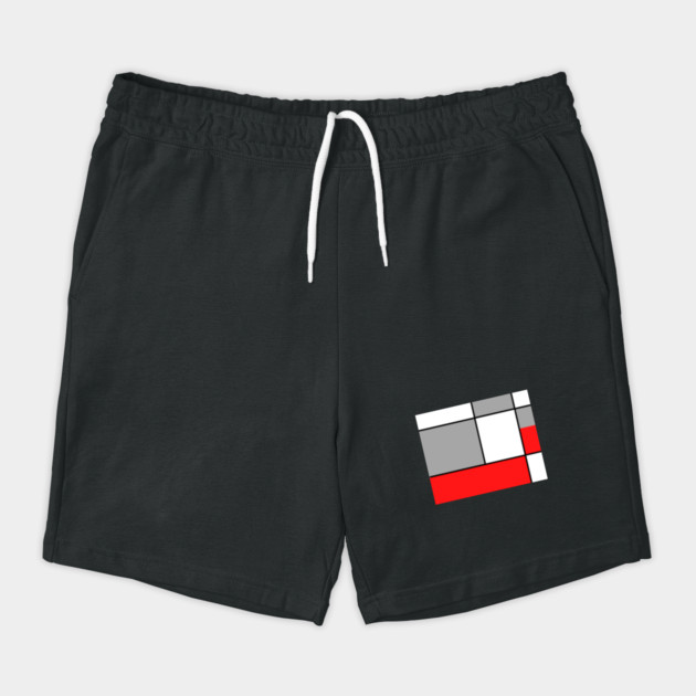 Squares and Rectangles  Red , Grey, and White by BirdsnStuff