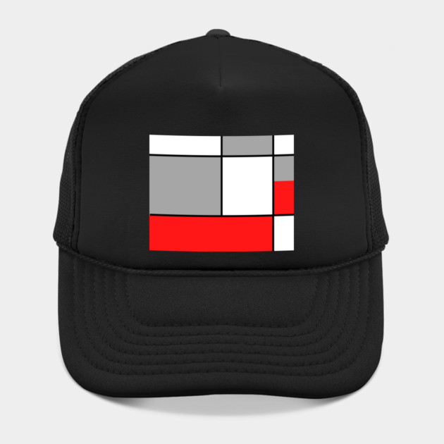 Squares and Rectangles  Red , Grey, and White by BirdsnStuff
