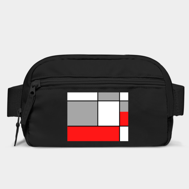 Squares and Rectangles  Red , Grey, and White by BirdsnStuff