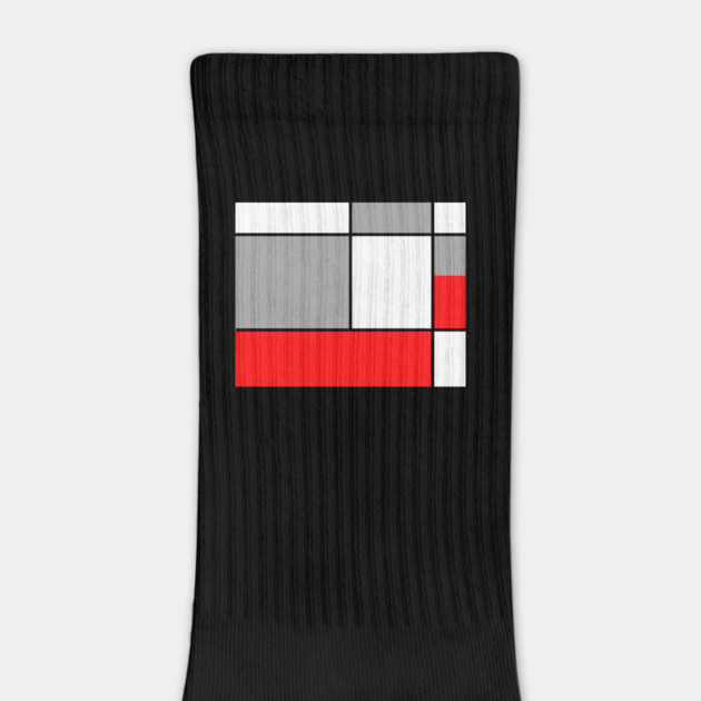 Squares and Rectangles  Red , Grey, and White by BirdsnStuff
