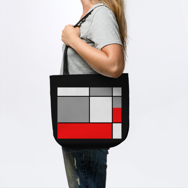 Squares and Rectangles  Red , Grey, and White by BirdsnStuff