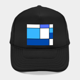 Squares and Rectangles  Blue, Light Blue, White Hat
