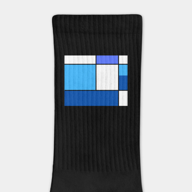 Squares and Rectangles  Blue, Light Blue, White by BirdsnStuff