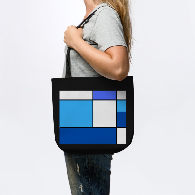 Squares and Rectangles  Blue, Light Blue, White by BirdsnStuff