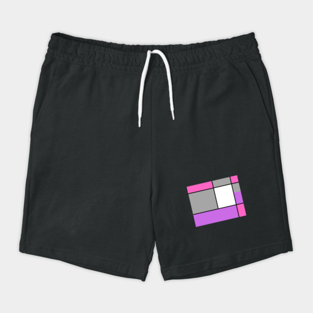 Squares and Rectangles, Pink, Grey, Purple, and White by BirdsnStuff