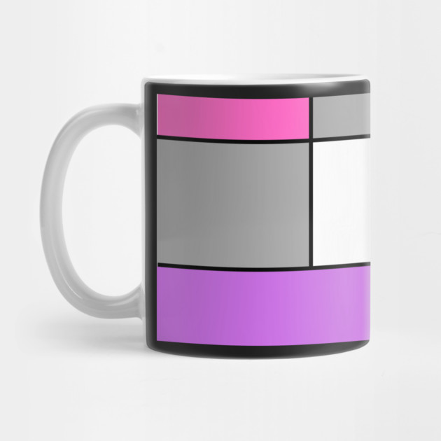 Squares and Rectangles, Pink, Grey, Purple, and White by BirdsnStuff