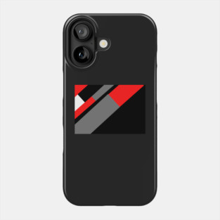 Red, Black, and White and Grey Pattern Phone Case