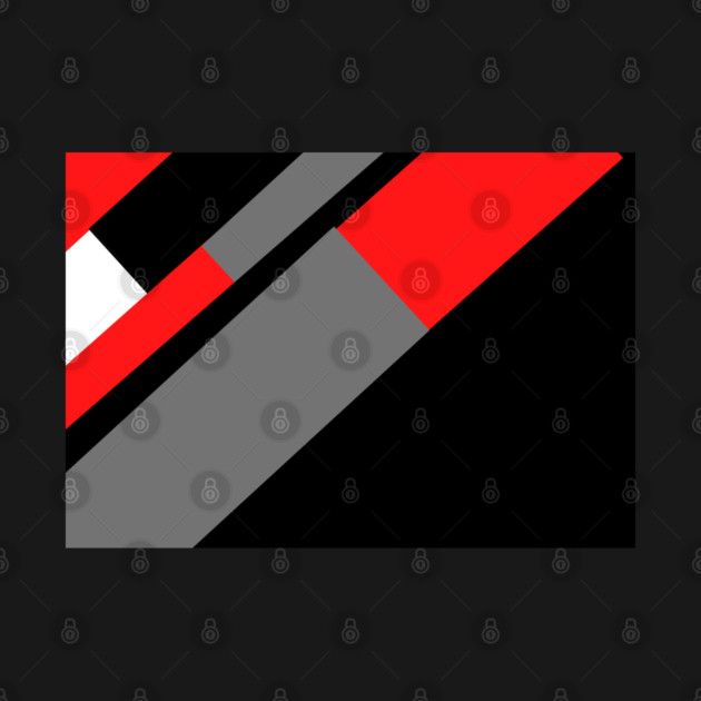 Red, Black, and White and Grey Pattern by BirdsnStuff