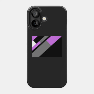 Purple, White, Grey, and Black pattern Phone Case