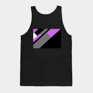Purple, White, Grey, and Black pattern Tank Top