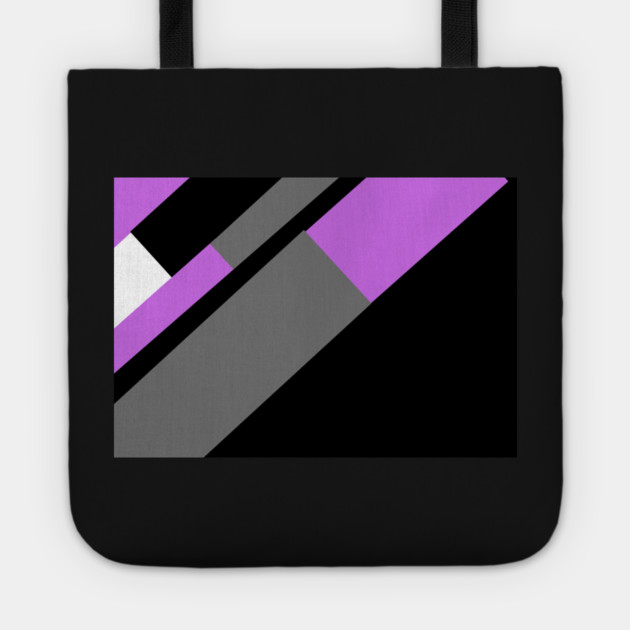 Purple, White, Grey, and Black pattern Tote by BirdsnStuff