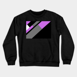 Purple, White, Grey, and Black pattern Crewneck Sweatshirt
