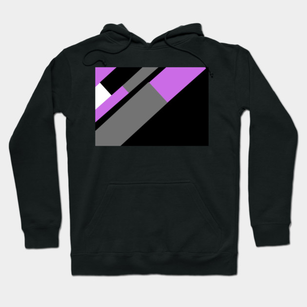 Purple, White, Grey, and Black pattern Hoodie by BirdsnStuff