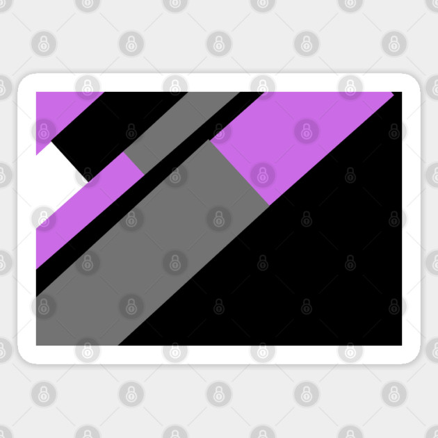 Purple, White, Grey, and Black pattern Sticker by BirdsnStuff