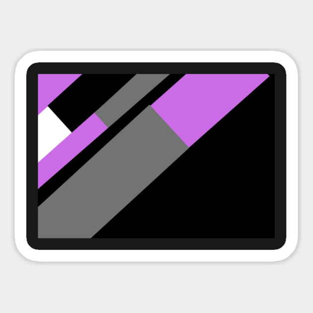 Purple, White, Grey, and Black pattern Magnet by BirdsnStuff