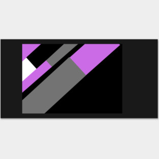 Purple, White, Grey, and Black pattern Posters and Art