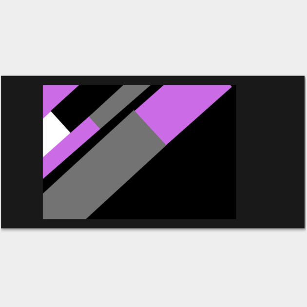 Purple, White, Grey, and Black pattern Wall Art by BirdsnStuff