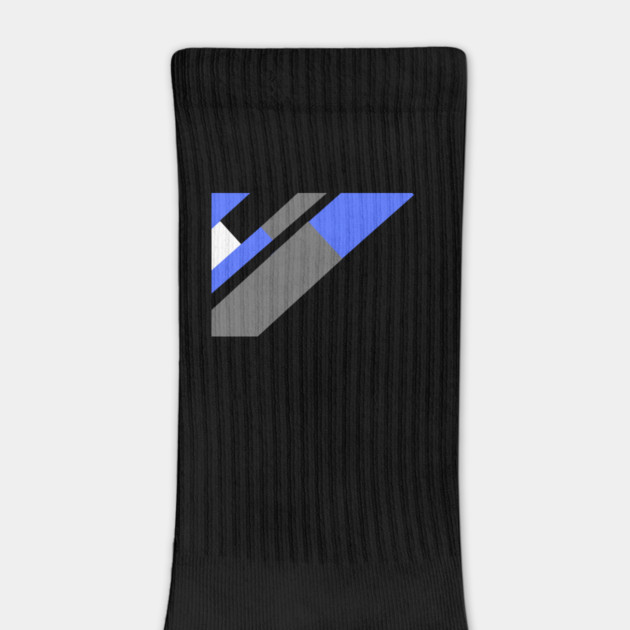 Blue,, White, Black, and Grey Rectangle and Triangle pattern by BirdsnStuff