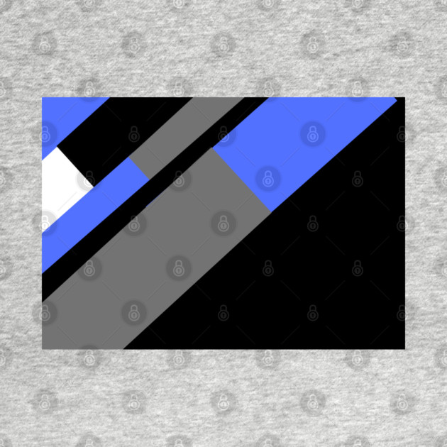 Blue,, White, Black, and Grey Rectangle and Triangle pattern by BirdsnStuff