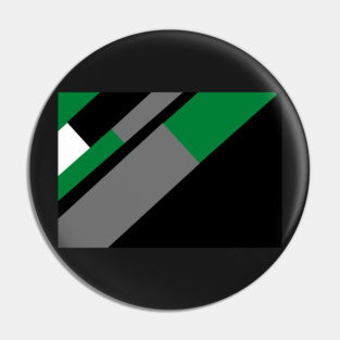 Green,, White, Black, and Grey Rectangle and Triangle pattern Pin