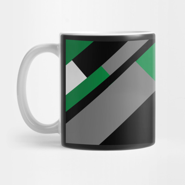 Green,, White, Black, and Grey Rectangle and Triangle pattern by BirdsnStuff