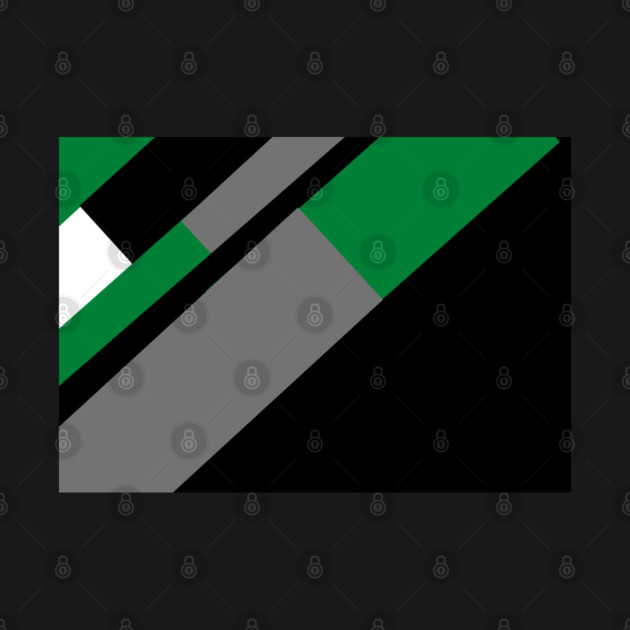 Green,, White, Black, and Grey Rectangle and Triangle pattern by BirdsnStuff