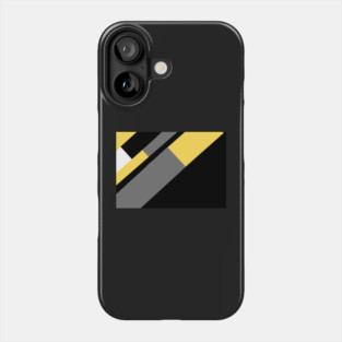 Yellow,  White, Black, and Grey Rectangle and Triangle pattern Phone Case