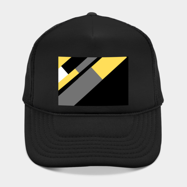 Yellow,  White, Black, and Grey Rectangle and Triangle pattern by BirdsnStuff