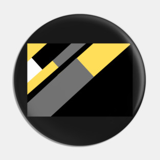 Yellow,  White, Black, and Grey Rectangle and Triangle pattern Pin