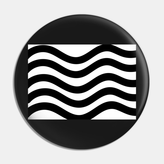Black and White Wavy lines Pin by BirdsnStuff