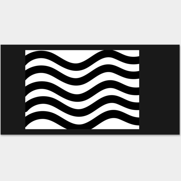 Black and White Wavy lines Wall Art by BirdsnStuff